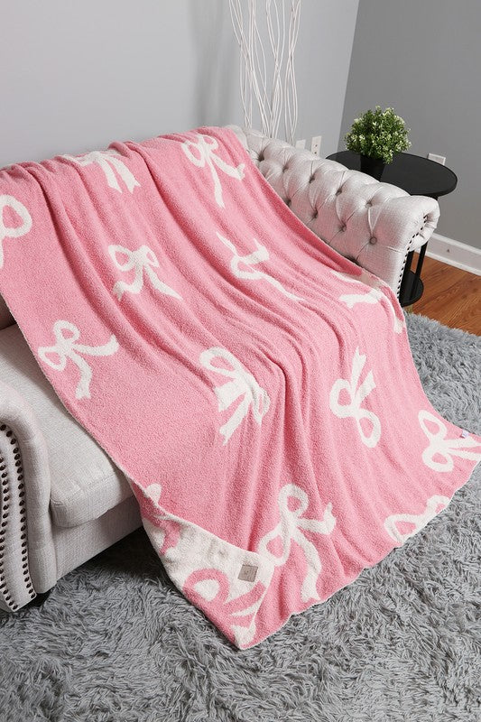 Pretty in Pink Reversible Ribbon Throw
