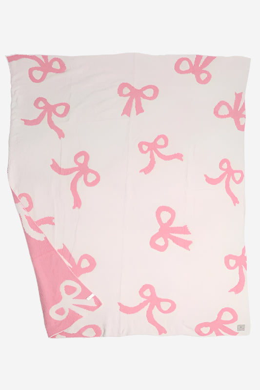 Pretty in Pink Reversible Ribbon Throw