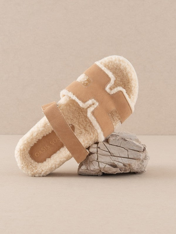 Adelene Sherpa Lined H-Strap Sandal