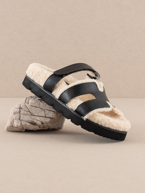 Adelene Sherpa Lined H-Strap Sandal