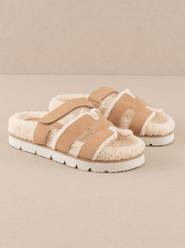 Adelene Sherpa Lined H-Strap Sandal