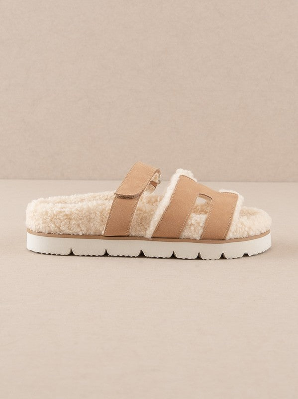 Adelene Sherpa Lined H-Strap Sandal