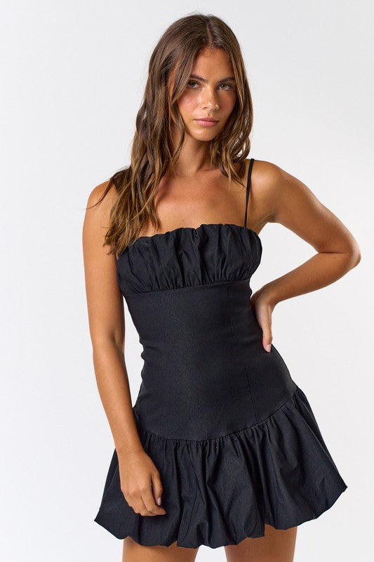 Lindley Bubble Hem Strappy Mini Dress - Final Sale