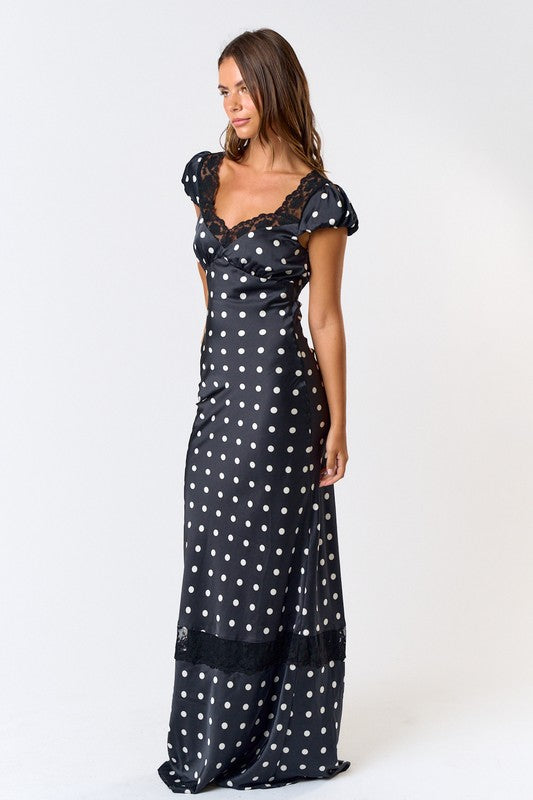 PREORDER - Butterfly Babe Polka Dot Maxi Dress