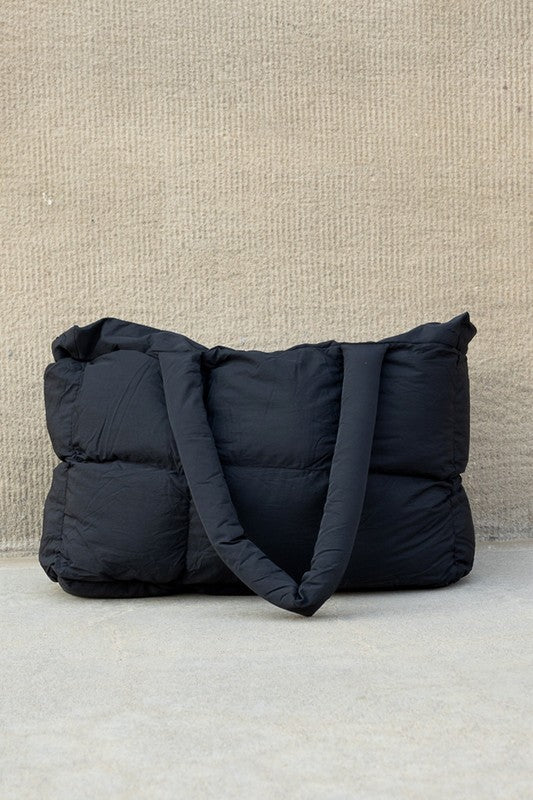 Quilted Puffer Tote Bag