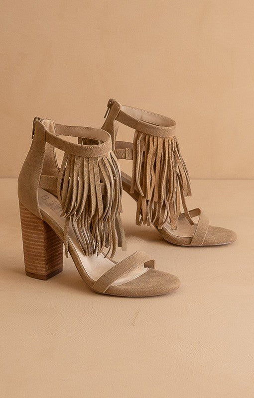 Camila Layered Fringe Heel