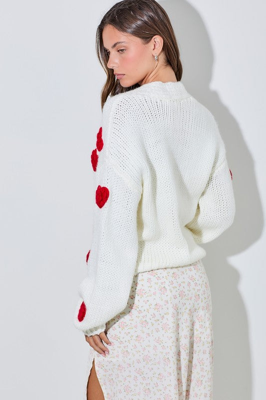 Listen To Your Heart Knit Button Front Cardigan