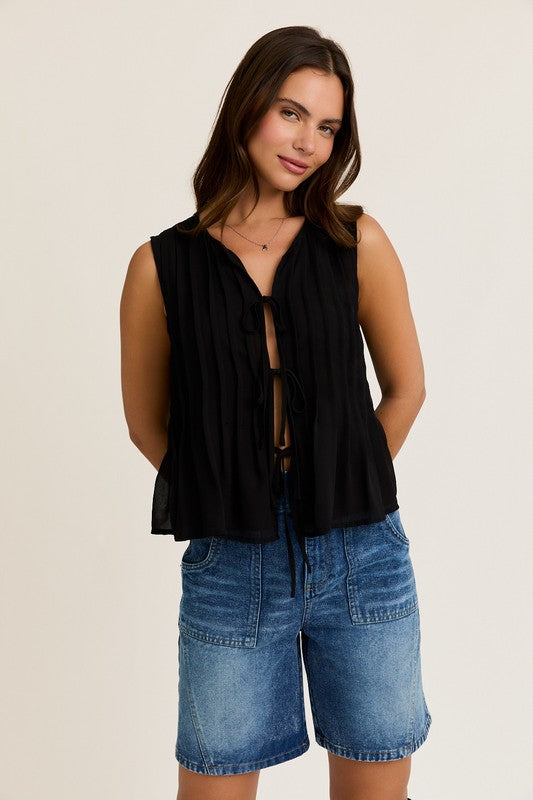 Falling Forward Front Tie Top