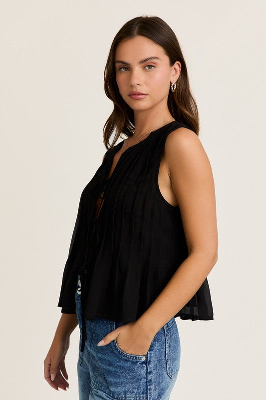 Falling Forward Front Tie Top