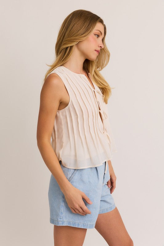 Falling Forward Front Tie Top