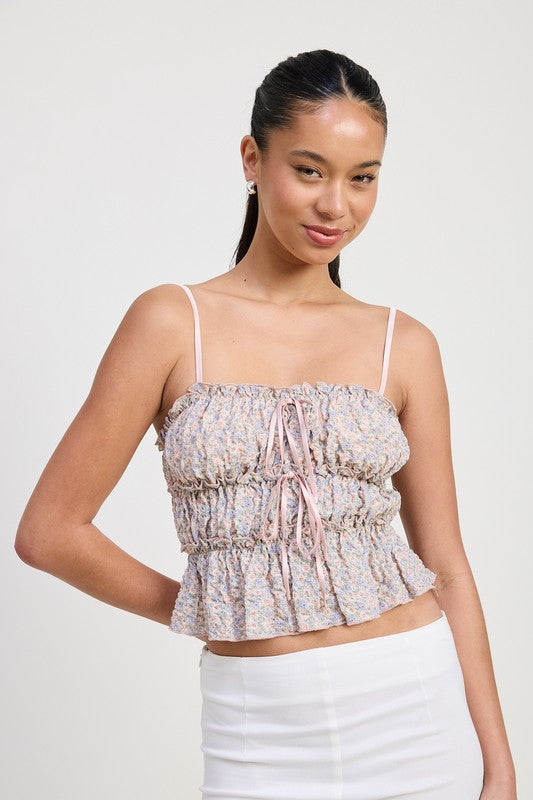 Lila Ruffle Top