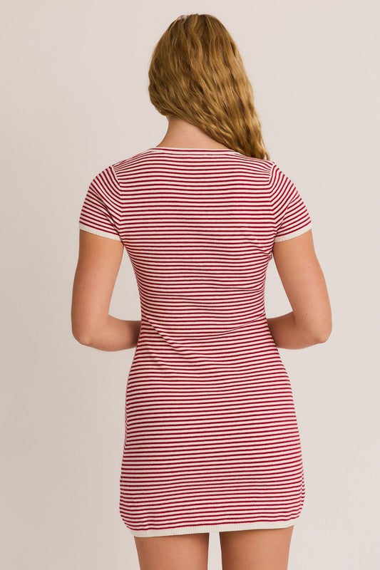 Daylen Striped Knit Mini Dress