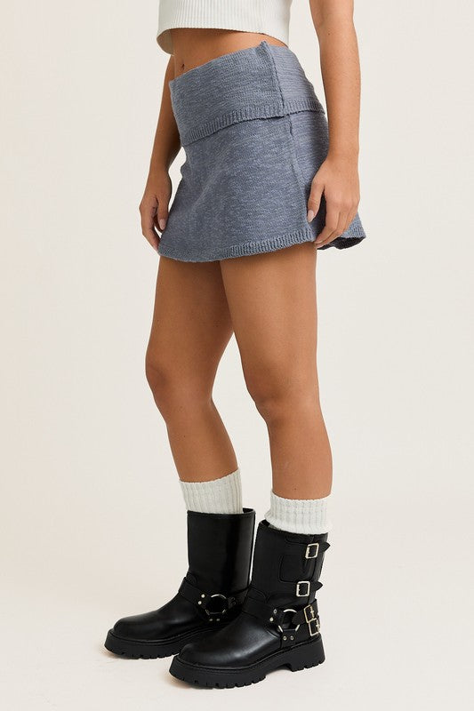 PREORDER - Ensley Folded Knit Sweater Skirt