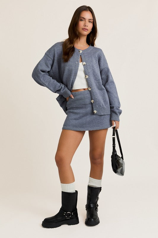 PREORDER - Ensley Folded Knit Sweater Skirt