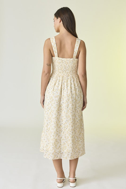 Allison Floral Eyelet Midi Dress