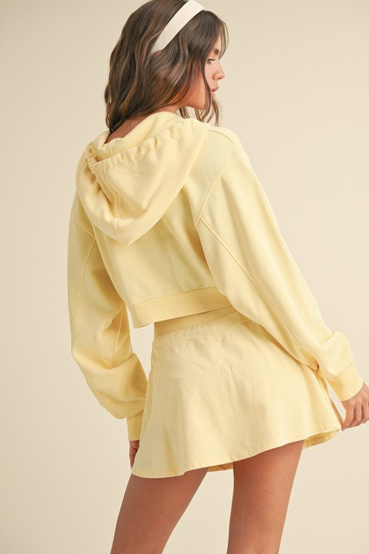 Mineral Wash Crop Hoodie