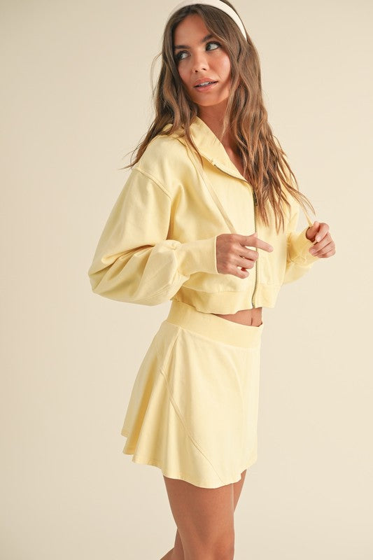 Mineral Wash Crop Hoodie