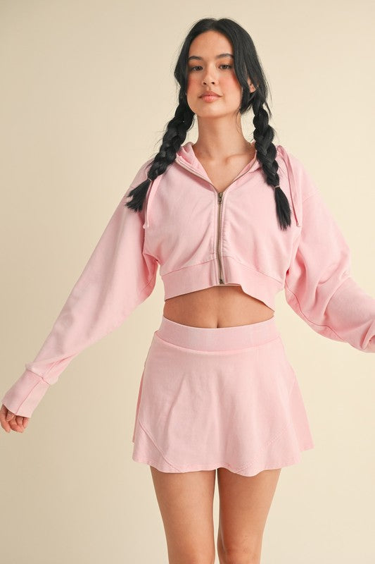 Strawberry Sorbet Crop Hoodie