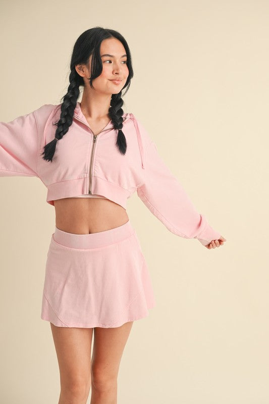 Strawberry Sorbet Crop Hoodie