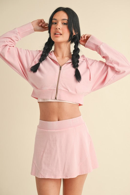 Strawberry Sorbet Crop Hoodie