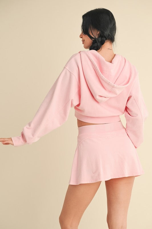 Strawberry Sorbet Crop Hoodie