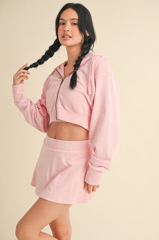 Strawberry Sorbet Crop Hoodie