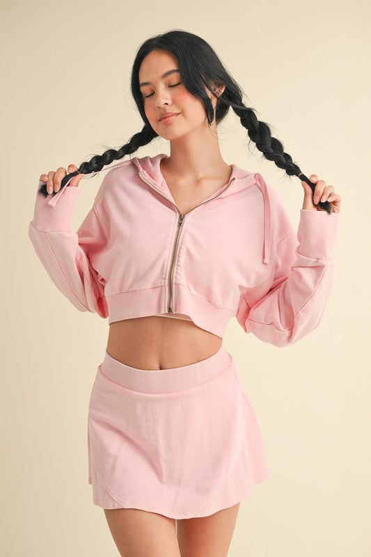 Strawberry Sorbet Crop Hoodie