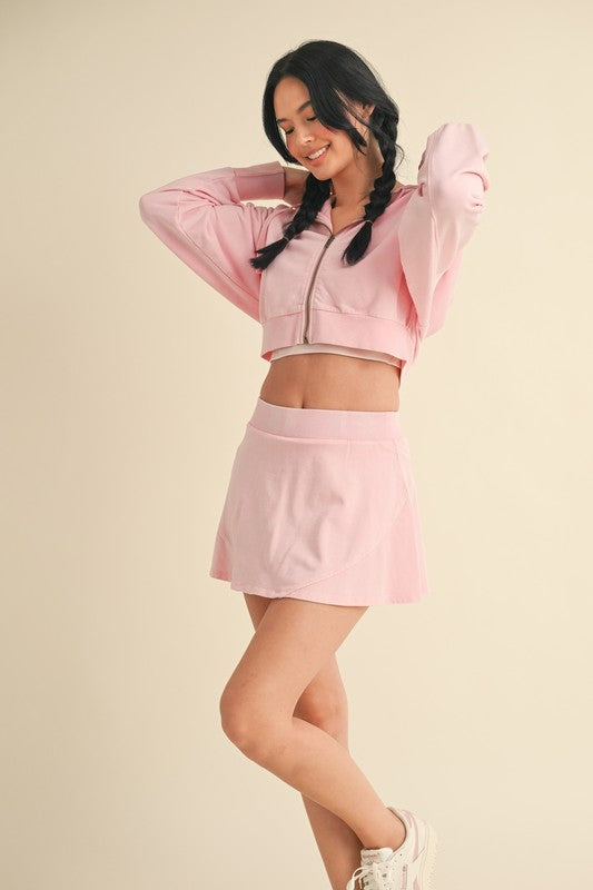 Strawberry Sorbet Crop Hoodie