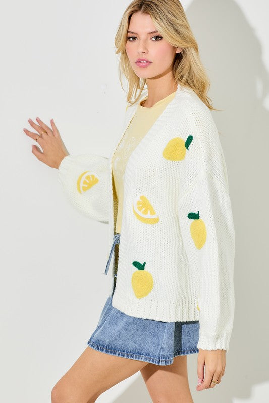 Amalfi Lemon Sweater Cardigan