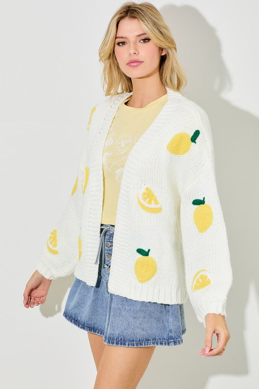 Amalfi Lemon Sweater Cardigan