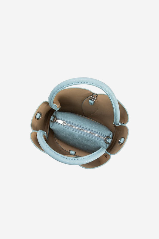 Melie Bianco Tulip Top-Handle Crossbody Tote