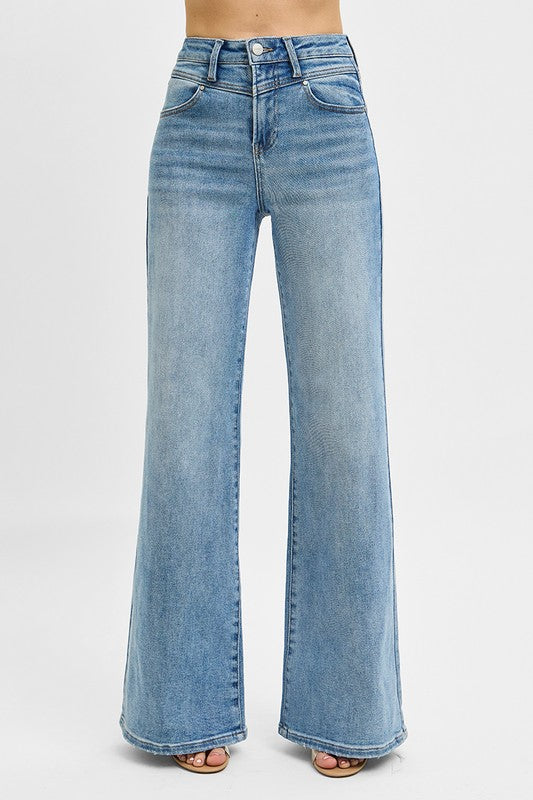 Leenah High Rise Wide Leg Denim Jeans