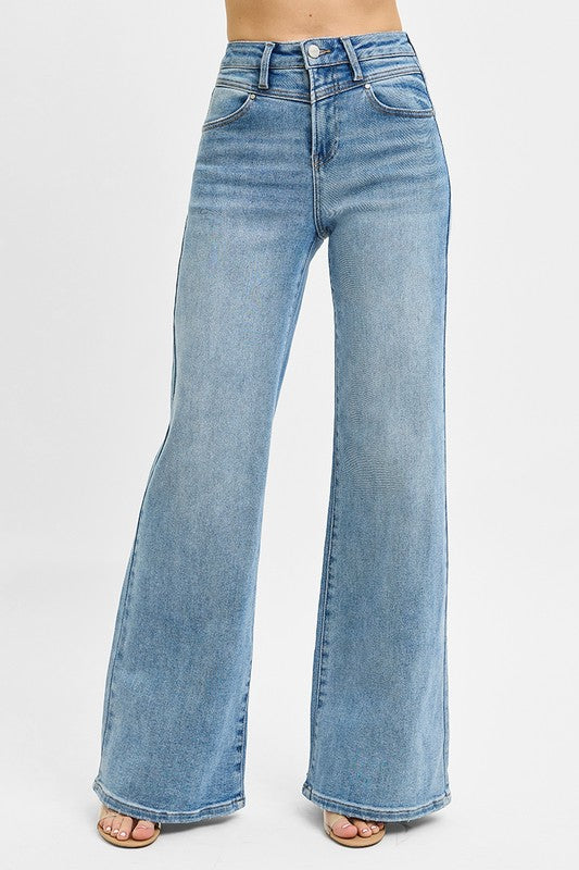 Leenah High Rise Wide Leg Denim Jeans