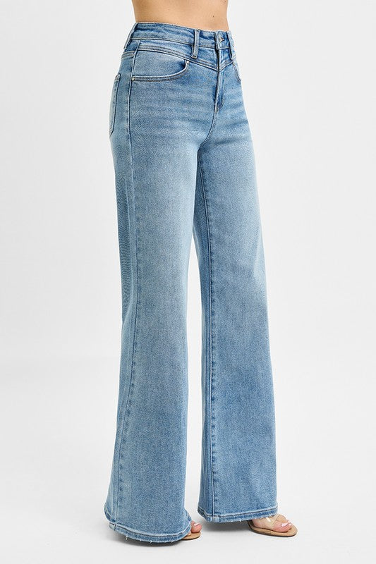 Leenah High Rise Wide Leg Denim Jeans