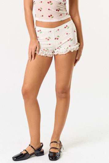 Cherry Blossom Ruffle Shorts