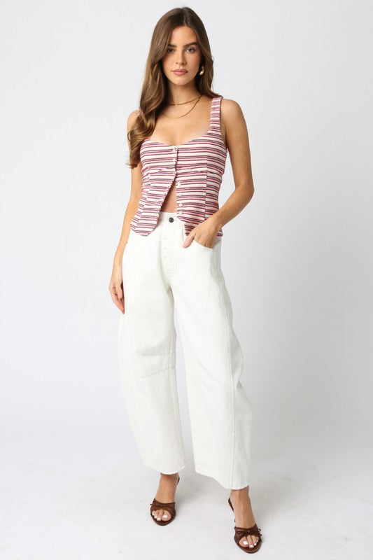 Wild Paloma Striped Vest Top