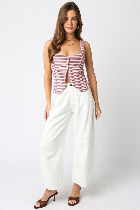 Wild Paloma Striped Vest Top