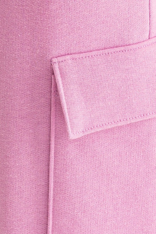 Pink Bliss Cargo Pocketed Jogger Pants