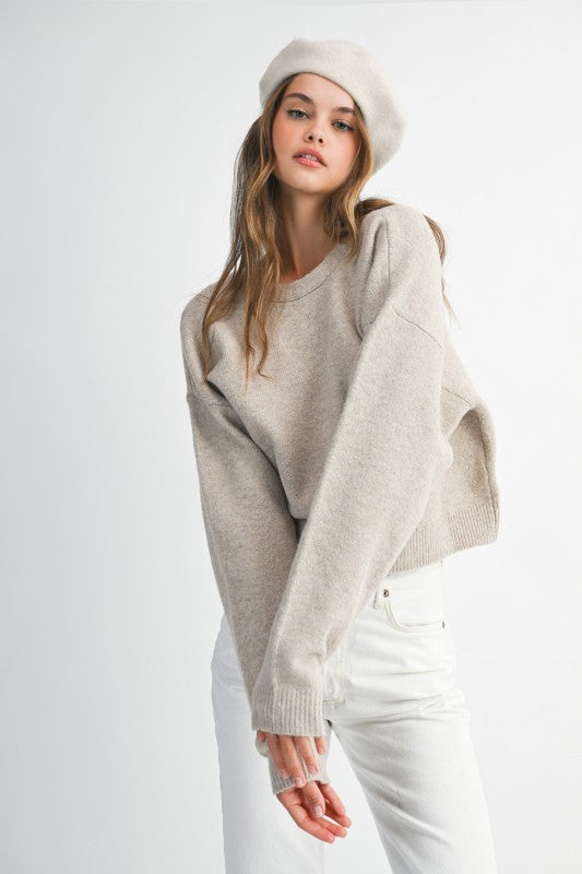 Bow & Tell Reversible Knit Sweater