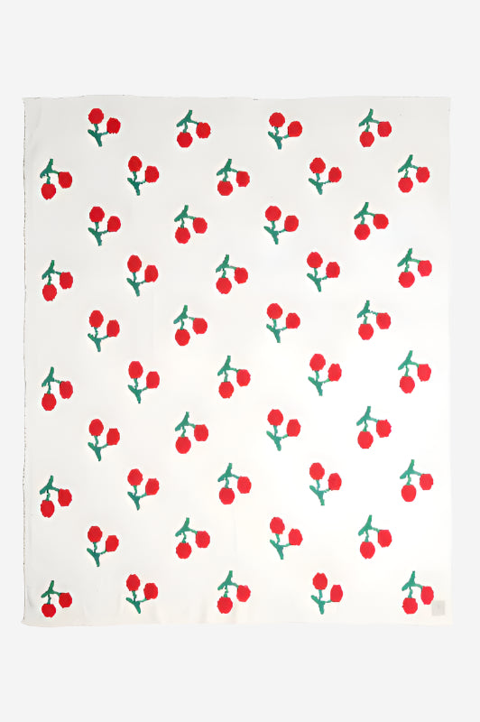 Cherry Plush Throw Blanket