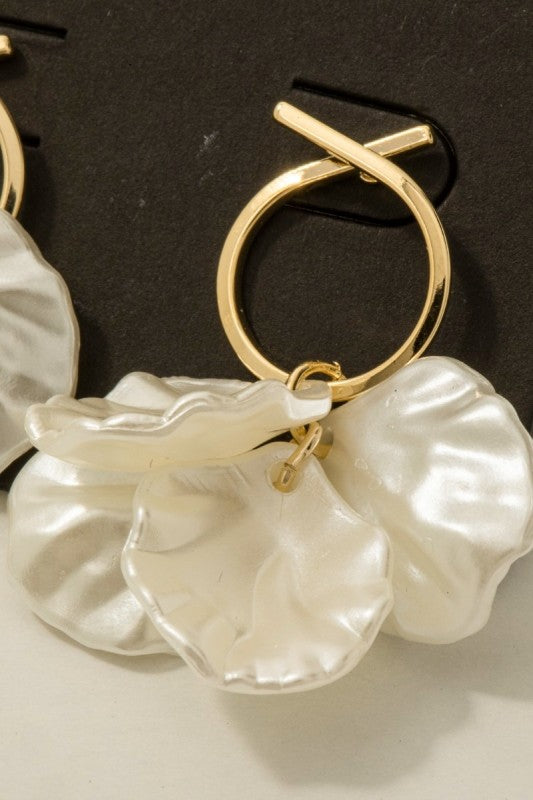 Ivory Bloom Dangle Earrings