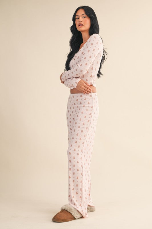 Sleepytea Teddy Bear Pointelle Top