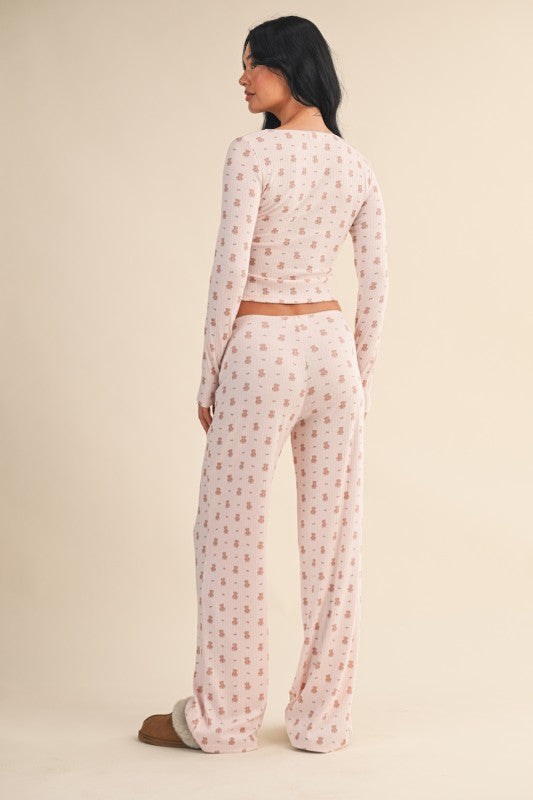 Sleepytea Teddy Bear Pointelle Pants