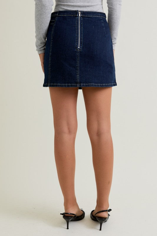 Curve Appeal Denim Mini Skirt