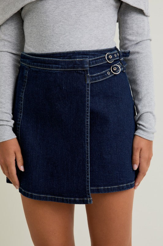 Curve Appeal Denim Mini Skirt