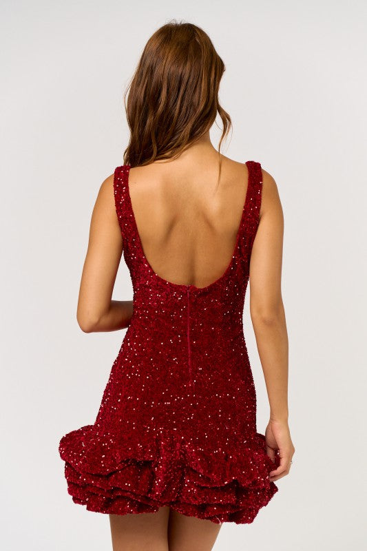 Ruby Spark Sequin Bubble Mini Dress