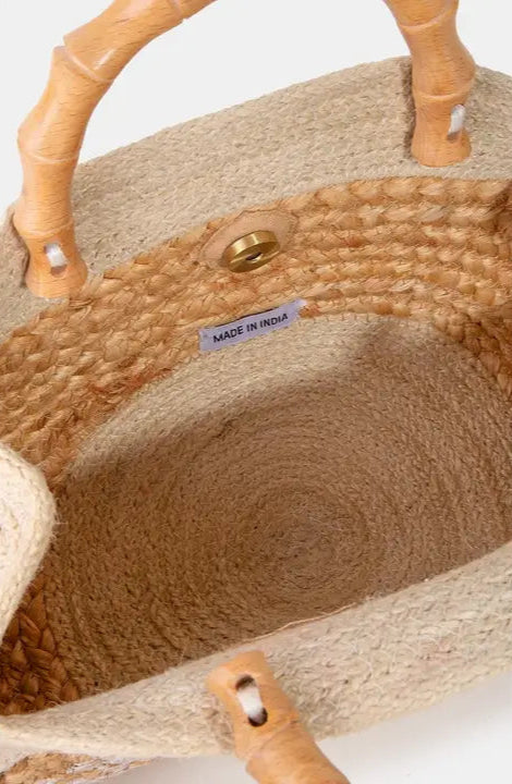 Laucala Island Two Tone Jute Bag