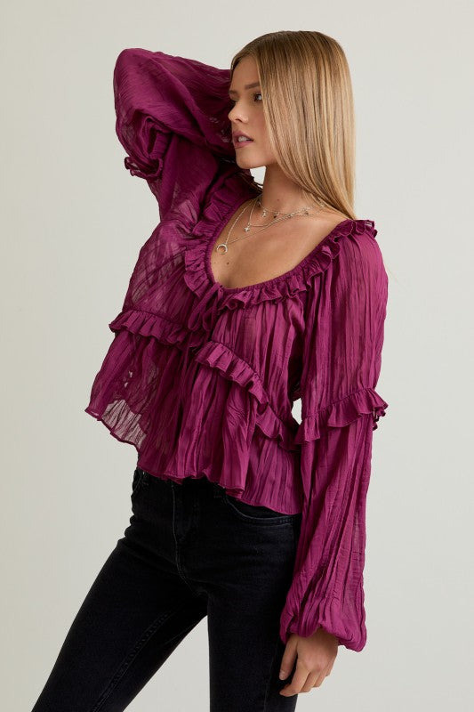 Can’t Ruffle Me Blouse Top