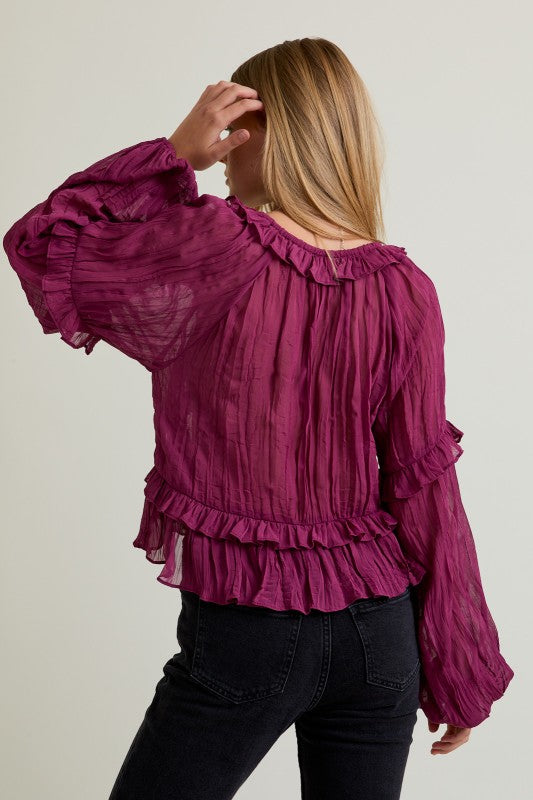 Can’t Ruffle Me Blouse Top