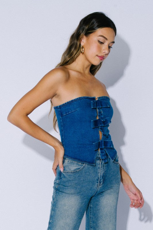 Put A Bow On It Strapless Tube Top